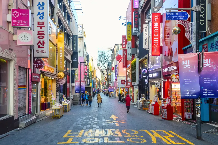 Khu mua sắm Myeongdong Seoul trong tour Hàn Quốc Khu mua sắm Myeongdong Seoul trong tour Hàn Quốc