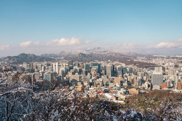 Toàn cảnh thủ đô Seoul Hàn Quốc giữa khung cảnh mùa đông